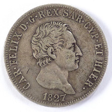 5 Lire, Carlo Felice, Argento