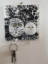 portachiavi da parete con gufi