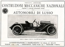 PUBBL. 1920 AUTO  C.M.N.  15 - 20 HP SPIDER COSTRUZIONI MECCANICHE NAZ PONTEDERA