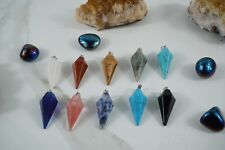 PENDENTE PENDOLINO diaspro paesaggio sodalite quarzo howlite turchese ciondolo