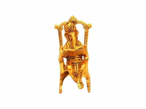 Oro sedia ganesha idolo - oro,