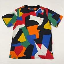 Polo Ralph Lauren T-Shirt Bambino Media 10-12 Multicolore Blocco Geometrico