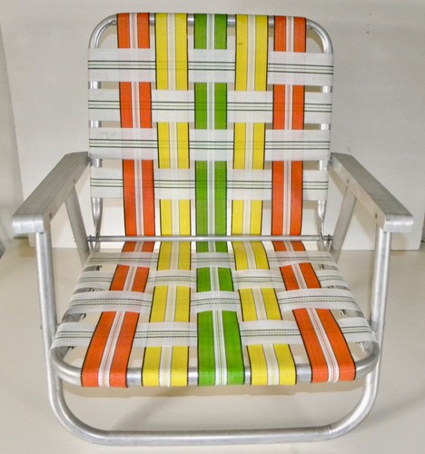 Sedia vintage alluminio bassa