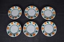 A204) Lotto di 6 piatti da dolce in ceramica Richard Ginori Mondovì CAMPANULE