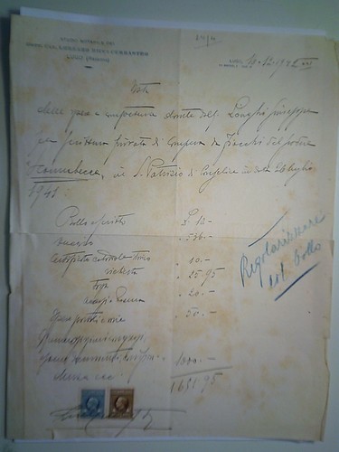 Documento nota spese studio - "nota,