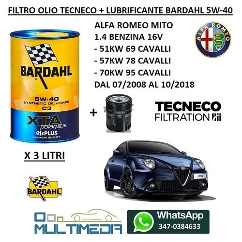 Filtro olio bardahl xta - xta, 5w40