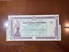 BUONO POSTALE FRUTTIFERO LIRE 100 FIRENZE aprile 1941 VALLOMBROSA