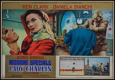 fotobusta MISSIONE SPECIALE LADY CHAPLIN AUTO CAR  CLARK BIANCHI