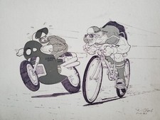 Schizzo ciclismo originale