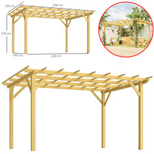 Outsunny Pergola Gazebo Legno