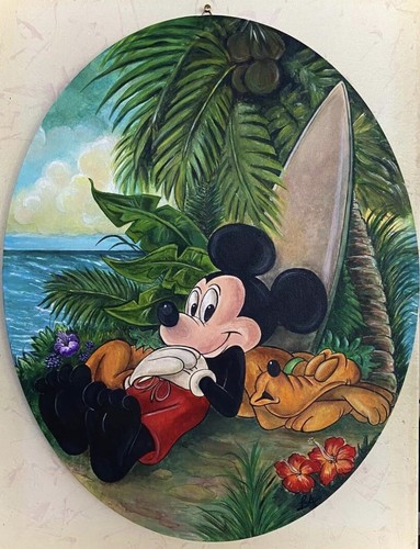 Quadro dipinto mano topolino - quadro,
