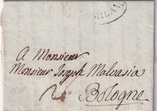 17307-PERIODO NAPOLEONICO, PREF., DA MILANO A BOLOGNA, A JOSEPH MALVASIA, 1808
