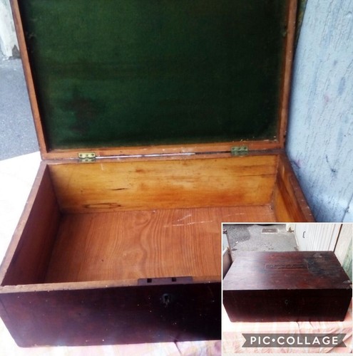 Vecchia cassa legno con - in,