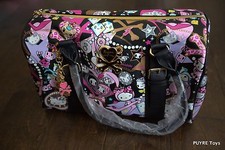 Rara borsa grande nuova con etichette Tokidoki X Hello Kitty BLACK DIAMONDS con charm venditore USA