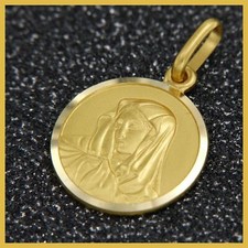Ciondolo in ORO Giallo 18 kt 750 Madonna Madonnina Unoaerre Medaglia Medaglietta