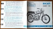 R296] Dépliant Moto DUCATI CADET 100 Italiano English Français Deutsch Español