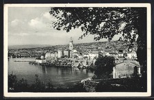 Krk, veduta generale del luogo, cartolina 1936 