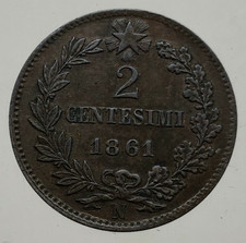 RARO  2 Centesimi 1861 Napoli