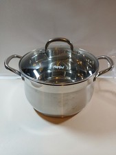 Forno Olandese Parini Signature Serie 7 Quart Acciaio Inox Con Coperchio Nuovo Con Scatola