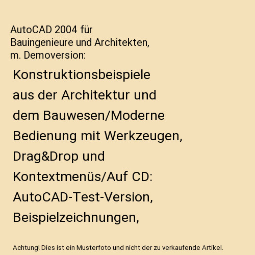 Autocad 2004 für - autocad,