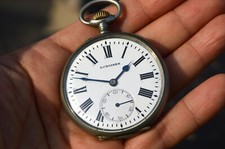 Longines Rare Ferrovie Dello Stato Vintage Oversized Pocket Watch 52mm Railroad