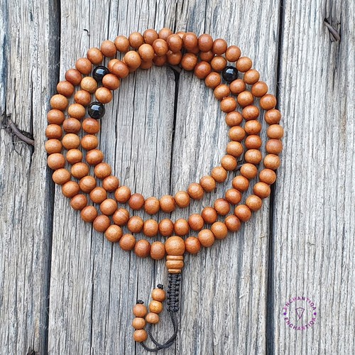 Collana 108 perle legno di - in,