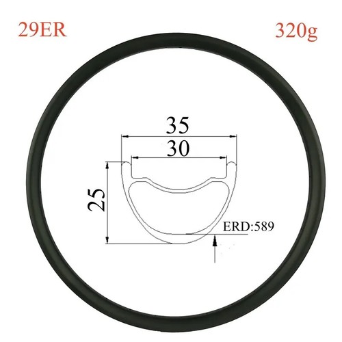 Cerchio asimmetrico carbonio - cerchio,