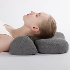 Cuscino Cervicale Memory Foam Ortopedico - Ergonomico per Dormire Lato/Schiena -