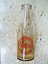VECCHIA  BOTTIGLIA VETRO LATTE MEZZO LITRO LATTERIA CIACIO ZSFAI VINTAGE