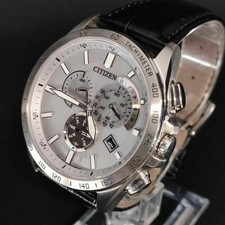 Orologio da uomo CITIZEN grigio argento cronografo solare elegante orologio