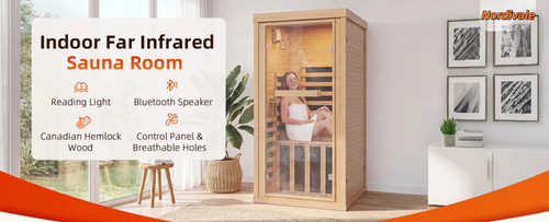 Indoor wooden infrared sauna - wooden,