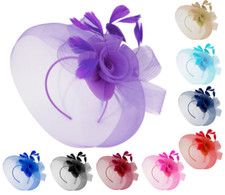 Grande Fascinator Fascinator Cappello Aliceband Matrimoni Donna Giorni Race Royal Ascot