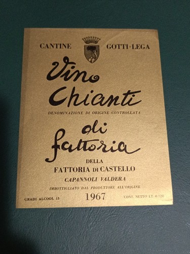 Etichetta vino chianti - chianti, di