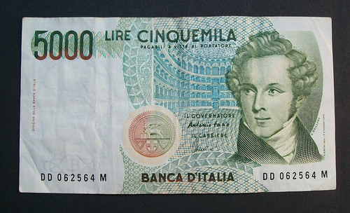 5000 lire vincenzo - 5000, bellini