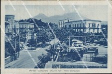 bh85 cartolina portici bellavista piazza poli hotel bellavista 1940 napoli