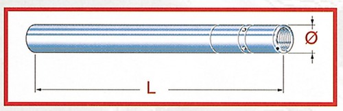 Tubo supporto forcella tarozzi - supporto,