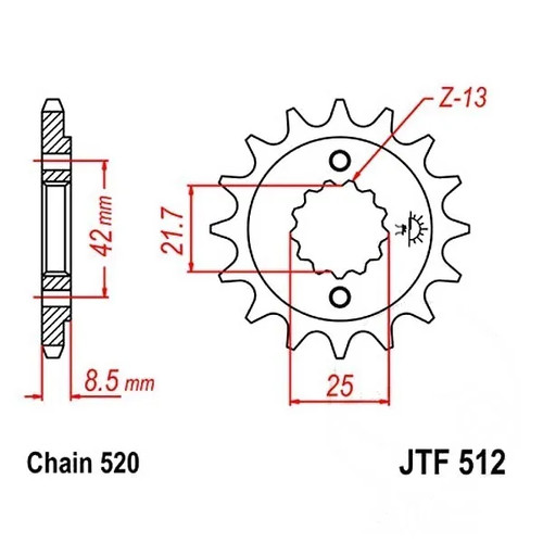 Ritzel zähne 520 teilung - ritzel, 520-teilung