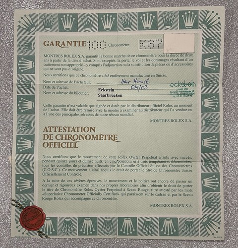 Rolex datejust 16203 - 16203, guarantee