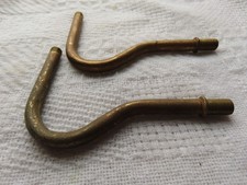 COPPIA DI APPLIQUE O BRACCIA CANDELABRI VINTAGE IN OTTONE A FORMA DI J