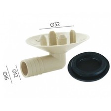 RACCORDO PIPETTA SCARICO UNITA' ESTERNA CON ATTACCO D32mm