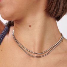 Collana donna doppia catena