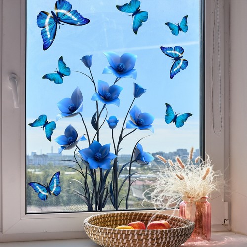 Farfalla fiore blu per