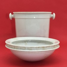 EPOCA 1905 VASO PORCELLANA BIANCA GINORI VERDE SECCHIELLO CACHE POT CHAMPAGNE