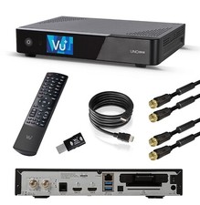 VU+ Uno 4K SE 1x DVB-C FBC Sat Twin Tuner Ricevitore Linux UHD 2160p HDR Nero