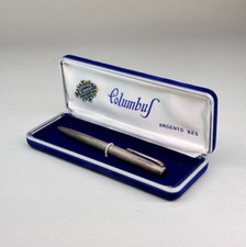 PENNA COLUMBUS A SFERA VINTAGE ARGENTO ANNI 60 70 - USATA - NON SCRIVE !!!