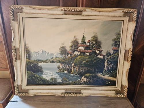 Quadro olio tela cornice - olio,