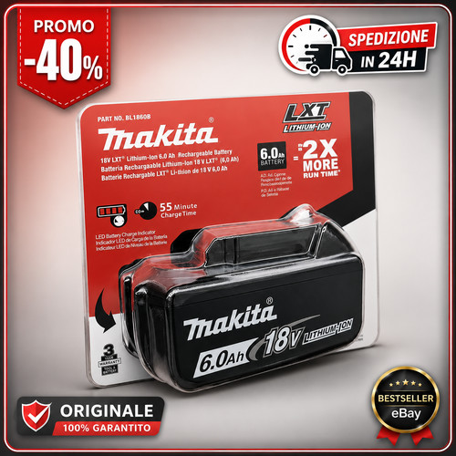 Batteria makita bl1860b 18v - ,