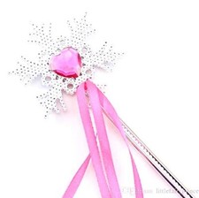 Scettro Bacchetta Elsa e Anna Frozen Abito Pietra Rosa vestito L.4275