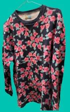 Felpa ? tg M blu navy rosa verde iconica fantasia floreale originale Naj Oleari