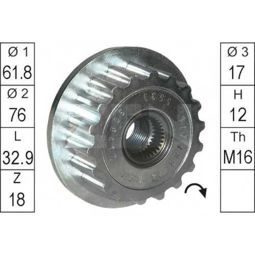 Puleggia alternatore per